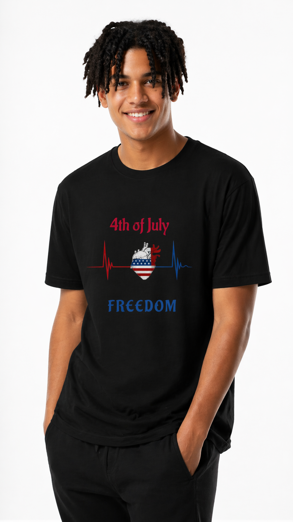 Unisex Fitted T-Shirt -  4th Of July vibes